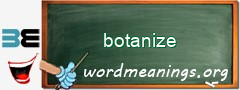 WordMeaning blackboard for botanize